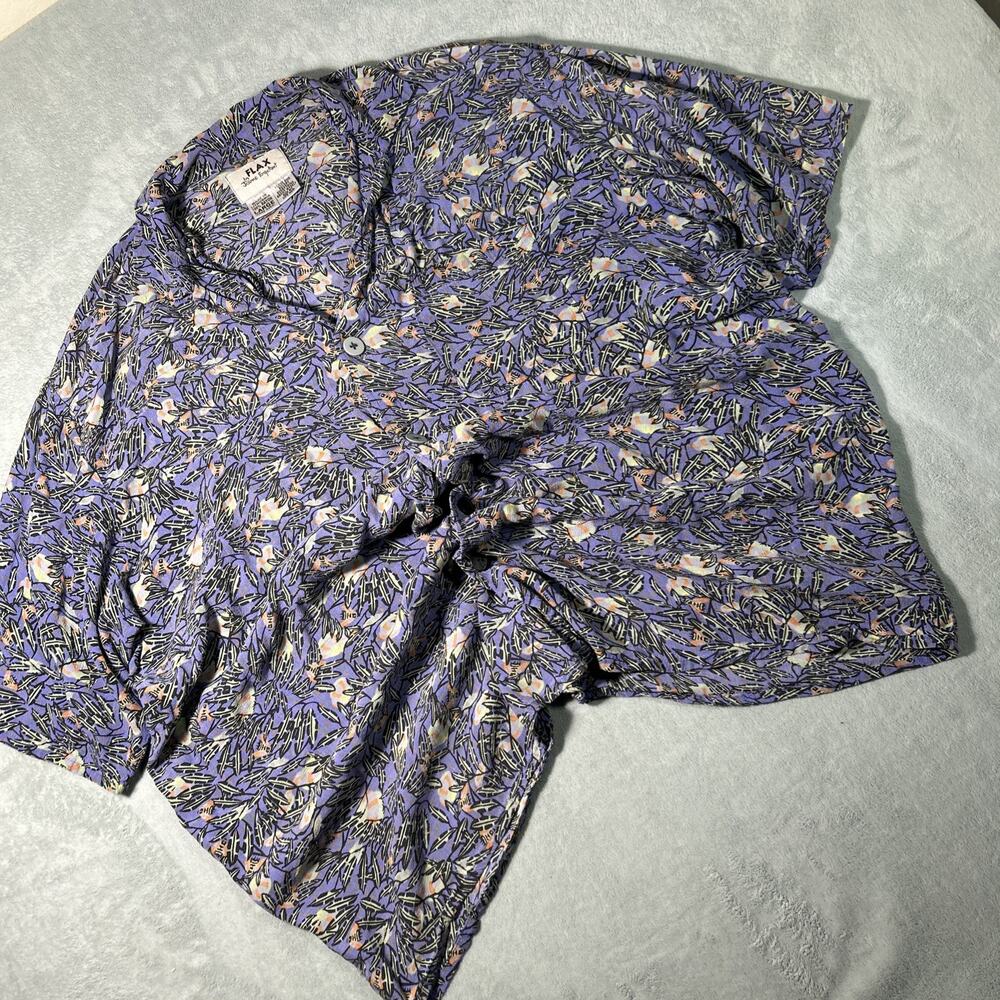 Y2k 2000s Flaxs Jeanne Engelhart Hawaiian Button Up Shirt Large Bees Tropicana